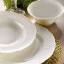 Hermia Juego de Cena de Porcelana de 24 Piezas Blanco